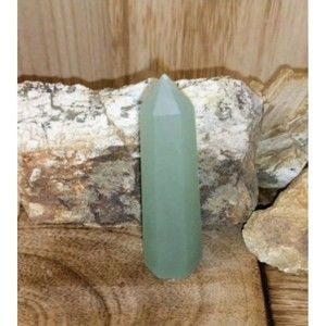 Matte Green Fluorite Crystal Tower Stone Display Piece